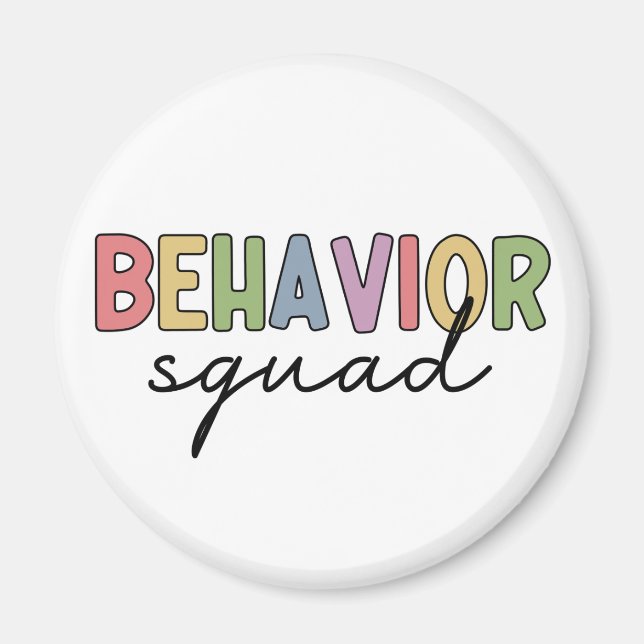 Behavior Squad | Behavior Therapist ABA Therapist Magnet (Front)
