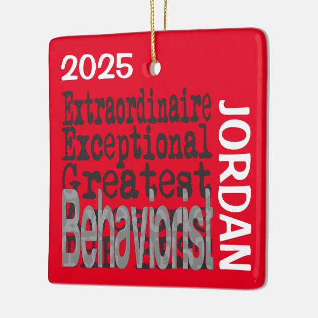 Behaviorist Extraordinaire CUSTOM Ceramic Ornament (Left)