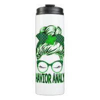 Behaviour Analyst BCBA Messy Bun St Patrick's Day