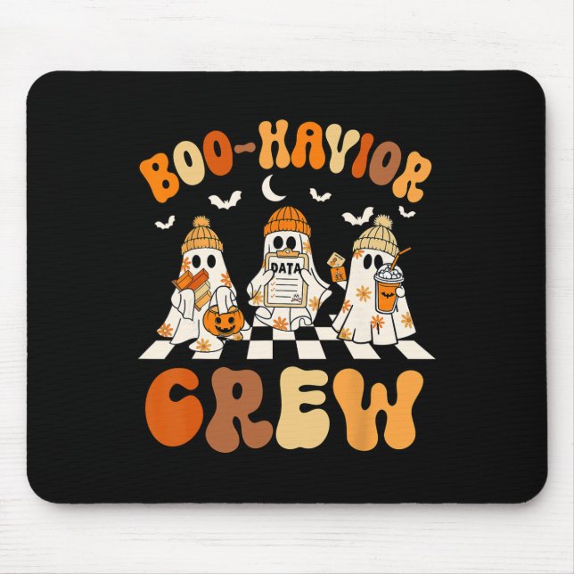 Behaviour Analyst Halloween A Cute Ghost Boo-havio Mouse Pad (Front)
