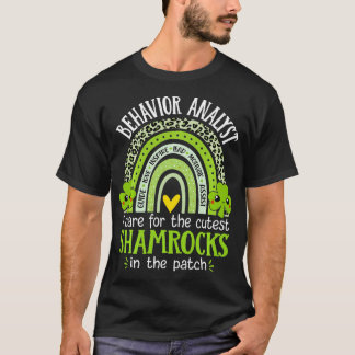 Behaviour Analyst St Patricks Day Shamrocks ABA Th T-Shirt