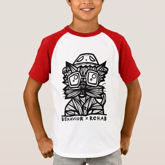 "Behaviour Rehab" Boys' Short Sleeve Raglan T-Shirt