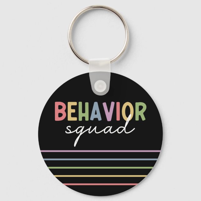 Behaviour Squad | Behaviour Therapist ABA Therapis Keychain (Front)