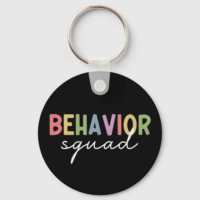 Behaviour Squad | Behaviour Therapist ABA Therapis Keychain (Front)