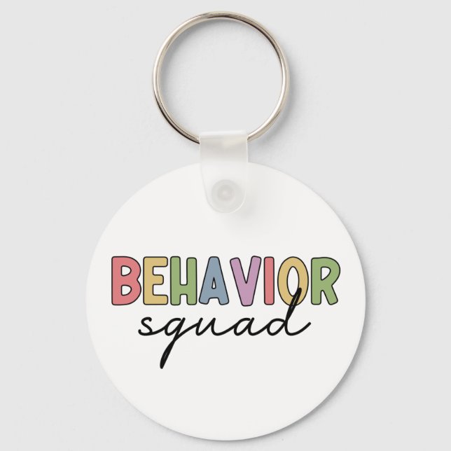 Behaviour Squad | Behaviour Therapist ABA Therapis Keychain (Front)