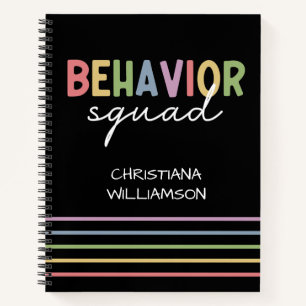 Behaviour Squad   Behaviour Therapist ABA Therapis Notebook