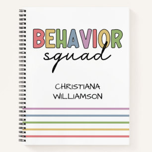 Behaviour Squad   Behaviour Therapist ABA Therapis Notebook