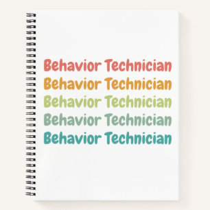 Behaviour Technician RBT Behaviour Tech Retro Notebook