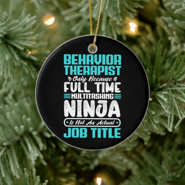 Behaviour Therapist Job Title Profession Career Ceramic Ornament (Tree)