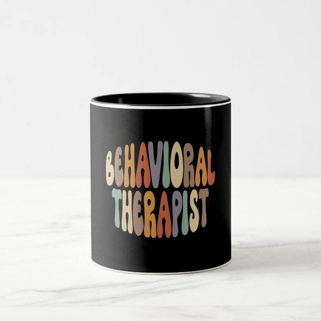 Behavioural Therapist Proud Career Profession Two-Tone Coffee Mug (Center)