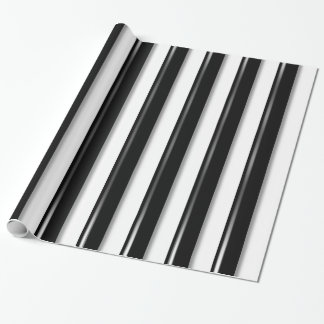 Behind Bars - Black Stripe(Add photo or 2nd Colour Wrapping Paper