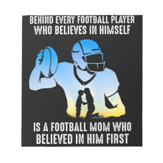 Behind Every Football Player Football Mom Notepad