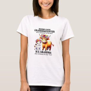 Behind Every Granddaughter Who Believes In Herself T-Shirt