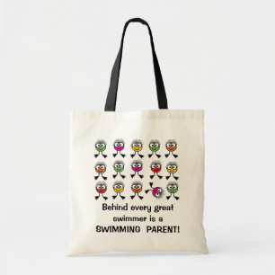 Behind every great swimmer is a SWIMMING PARENT Tote Bag