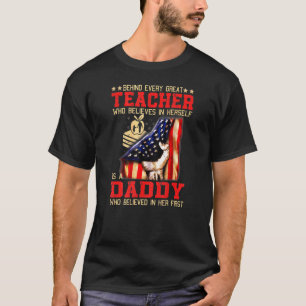 Behind-Every Great-Teacher Who Believes In Herself T-Shirt