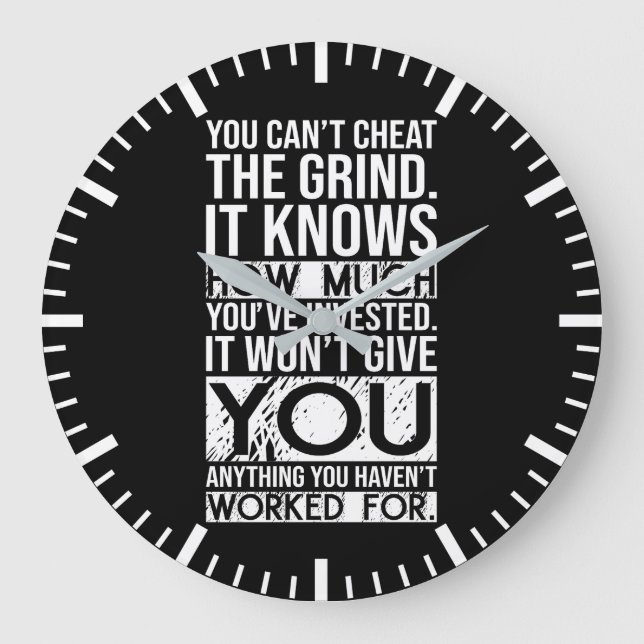 Behind Every Successful Man Is Wife Say I Told You Large Clock (Front)