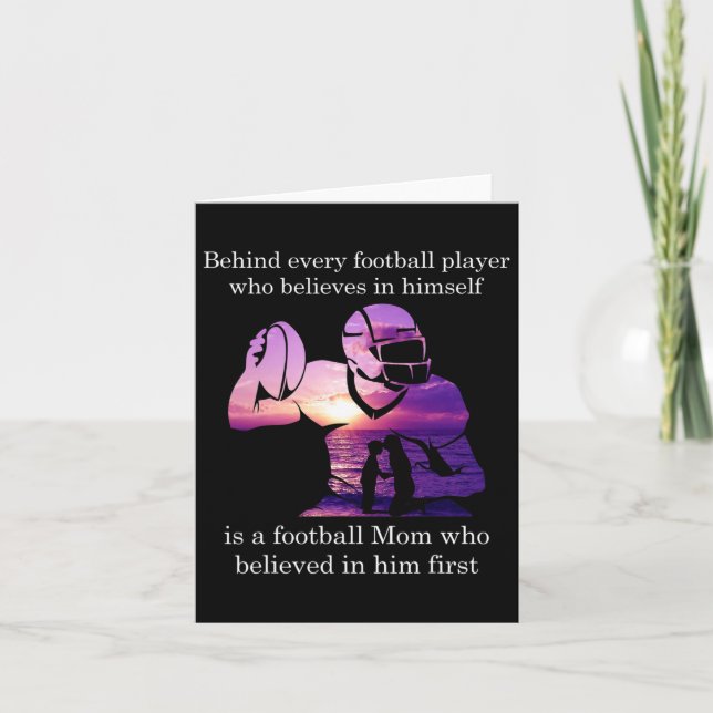 Behind Football Player Believes In Himself Is A Fo Card (Front)