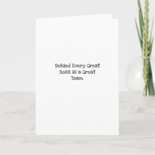 Behind Great Boss Great Team Employee Gift Card