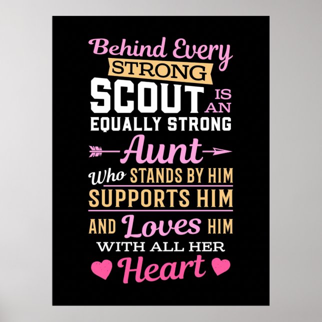 Behind Scout Is A Strong Aunt Poster (Front)