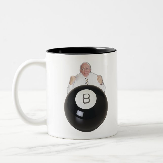 Behind the 8 Ball Two-Tone Coffee Mug (Left)