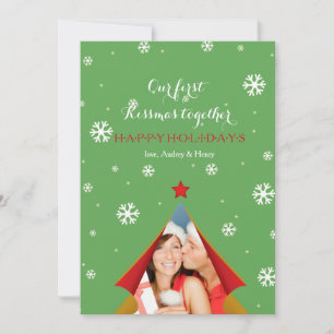 Behind the Curtain Holiday Photo Card