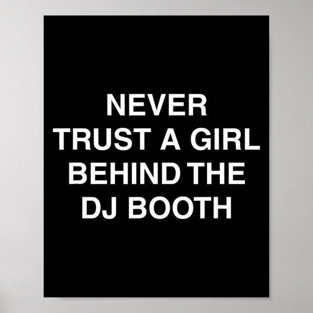 Behind the dj booth funny techno edm festival meme poster (Front)