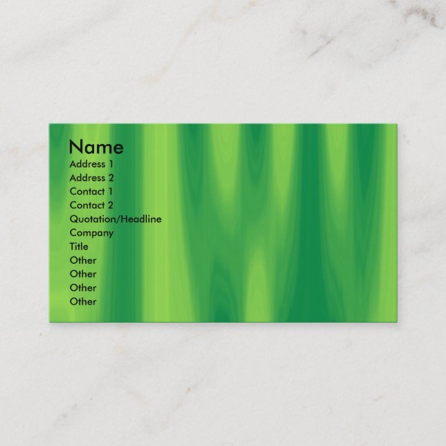 Behind the Green Curtain Business Card (Front)