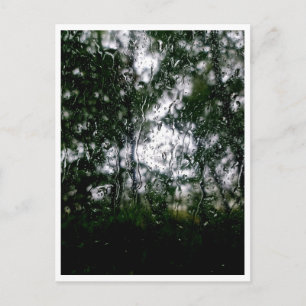 Behind the Rain – Raindrops on the Pane Pos Postcard