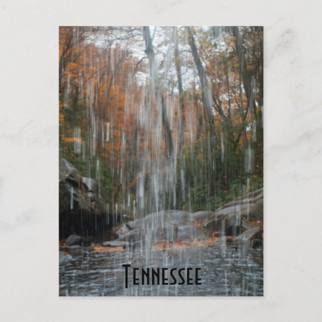 Behind the Waterfall Tennessee Postcard (Front)