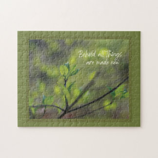 Behold all things are new Dogwood puzzle