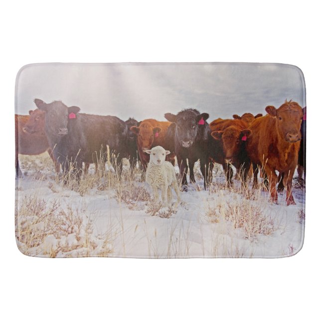 Behold Cattle and Lamb Bathmat (Front)