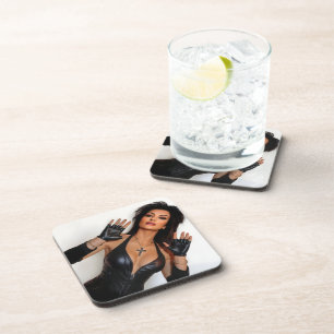 Behold hard plastic coasters