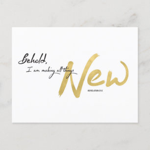 Behold I am making all things New Holiday Postcard