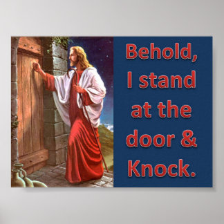 Behold, I stand at the door & knock Poster