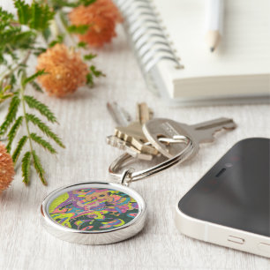 Behold, Original Abstract Keychain
