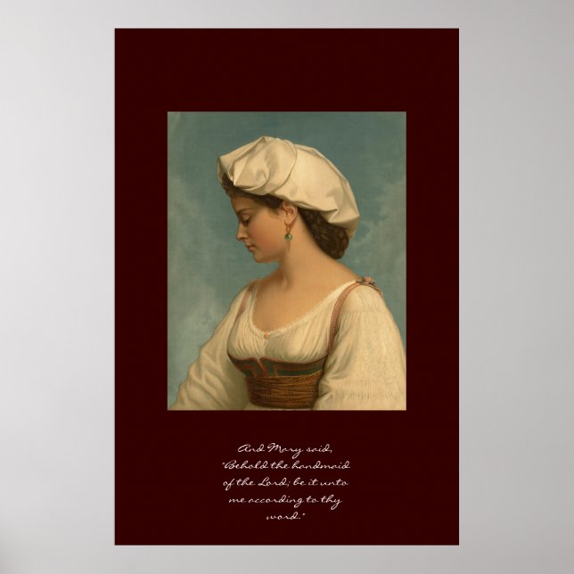 Behold the handmaid of the Lord Poster (Front)