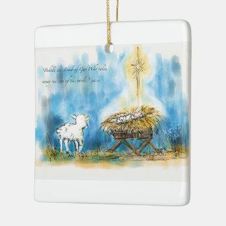 "Behold the Lamb" Christmas ornament