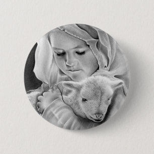 Behold the Lamb Of God Button