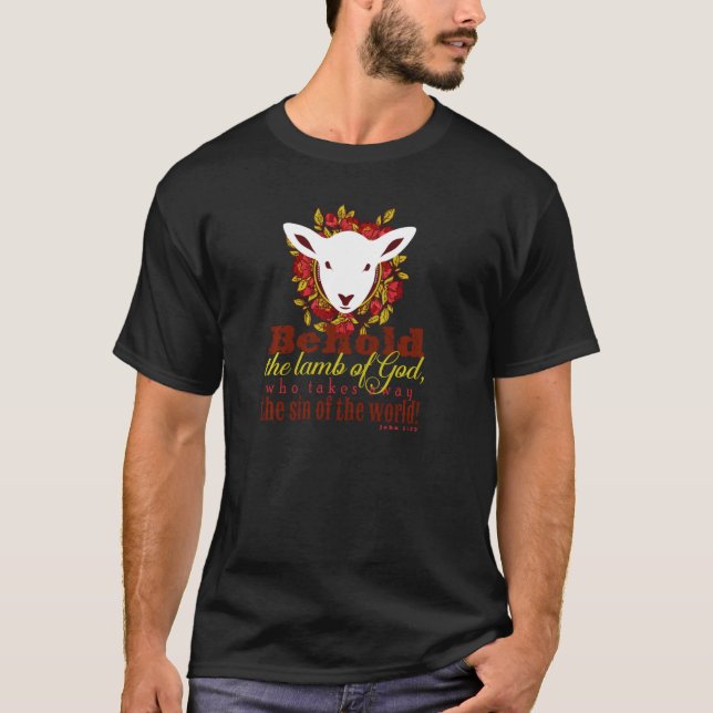 Behold The Lamb Of God Women John 1 Catholic Pullo T-Shirt (Front)
