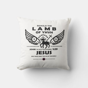 Behold the Lamb of YHVH Throw Pillow
