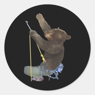 Behrbones Climbing Bear T Shirt - By Behrbones Classic Round Sticker