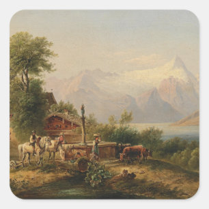 Bei Zell am See – Emil Barbarini Square Sticker