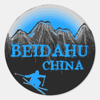 Beidahu China blue ski stickers