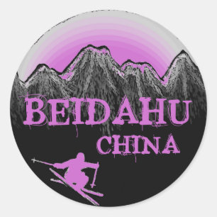 Beidahu China purple ski stickers