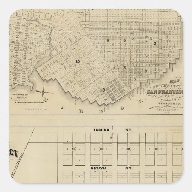 Beideman Tract, San Francisco Square Sticker (Front)