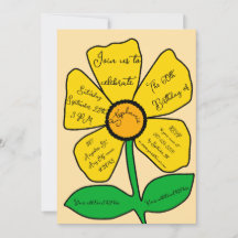Beige 60th Birthday Gold Doodle Flower