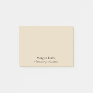 Beige Accounting Assistant Post-it Notes