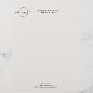 Beige Aesthetic Modern Calligraphy Real Estate  Letterhead