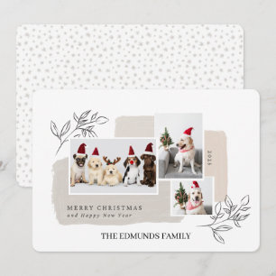 Beige Aesthetic Photo Holiday Card