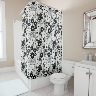 Beige and Black Flowers